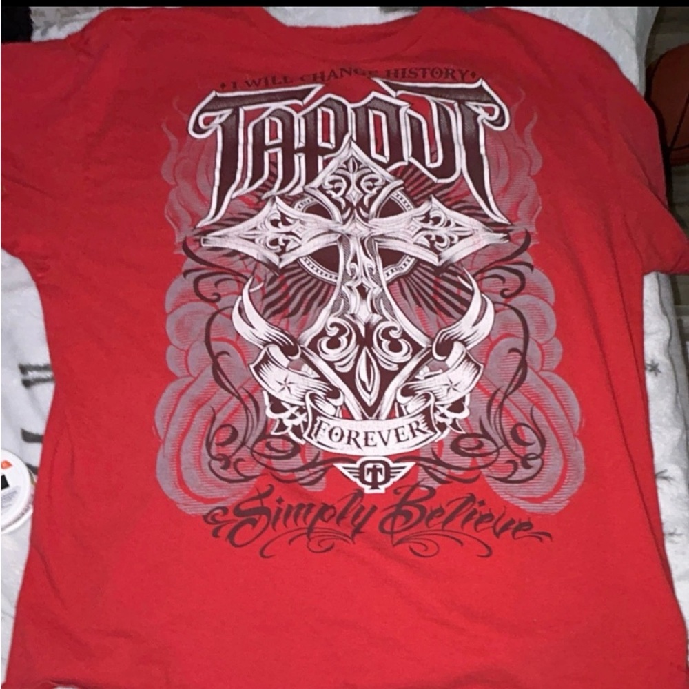 Tapout Red Graphic Tee for Men